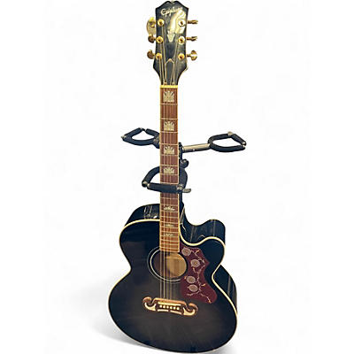 Used Epiphone J200 EC EBONY BURST Acoustic Electric Guitar
