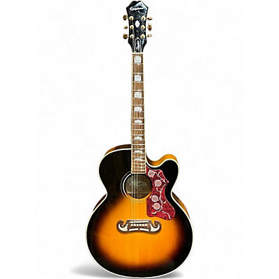 Used Epiphone J200 EC STUDIO 2 Color Sunburst Acoustic Electric Guitar