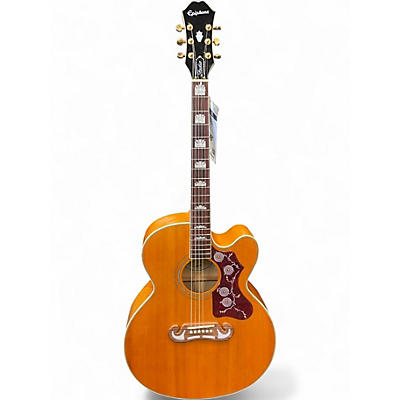 Used Epiphone J200 EC STUDIO Vintage Natural Acoustic Electric Guitar