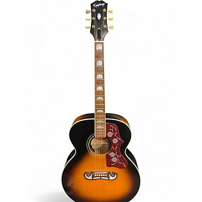 Epiphone Used Epiphone J200 Sunburst Acoustic Electric Guitar