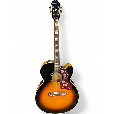 Used Epiphone J200EC 2 Color Sunburst Acoustic Electric Guitar