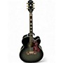 Used Epiphone J200EC Black and Silver Acoustic Guitar Black and Silver