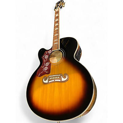 Used Epiphone J200EC STUDIO Vintage Sunburst Acoustic Electric Guitar