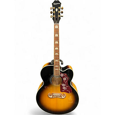 Used Epiphone J200EC STUDIO Vintage Sunburst Acoustic Electric Guitar