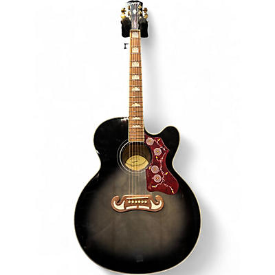 Used Epiphone J200EC Studio Ebony Acoustic Electric Guitar
