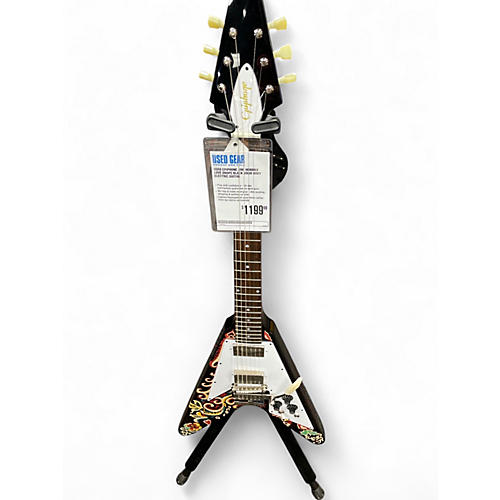 Used Epiphone JIMI HENDRIX LOVE DROPS Black Solid Body Electric Guitar Black