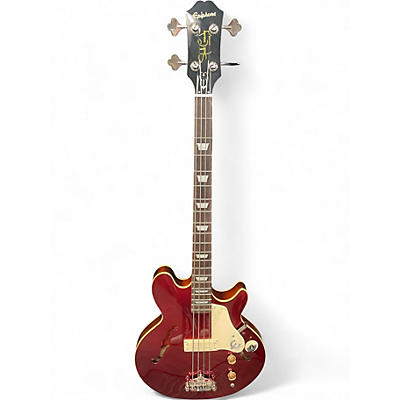 Used Epiphone Jack Casady Signature Candy Apple Red Electric Bass Guitar