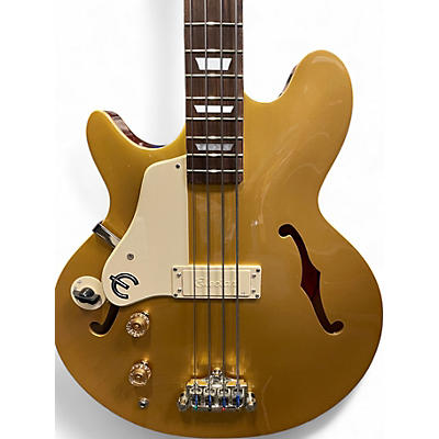Used Epiphone Jack Casady Signature Left Handed Eldorado Gold Electric Bass Guitar
