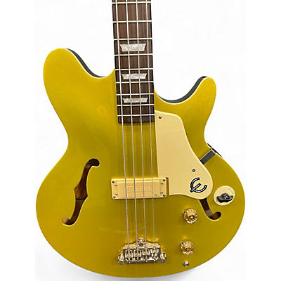 Used Epiphone Jack Casady Signature Metallic Gold Electric Bass Guitar