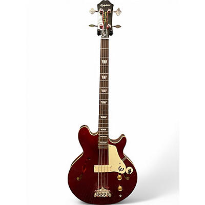 Used Epiphone Jack Casady Signature Red Electric Bass Guitar