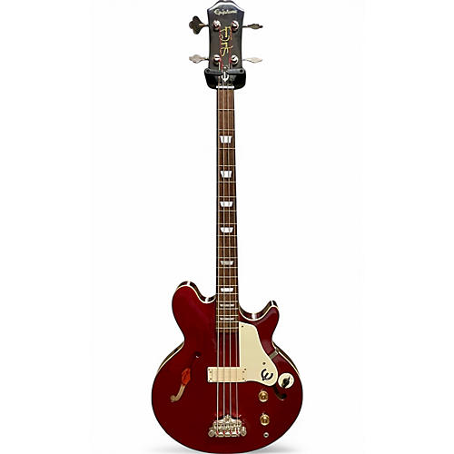Used Epiphone Jack Casady Signature Red Electric Bass Guitar Red
