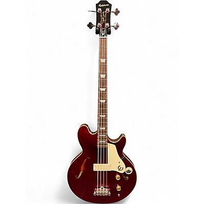 Used Epiphone Jack Casady Signature SPARKLING BURGUNDY Electric Bass Guitar