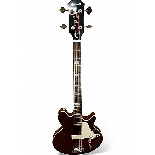 Used Epiphone Jack Casady Signature Sparking Burgundy Electric Bass Guitar Sparking Burgundy