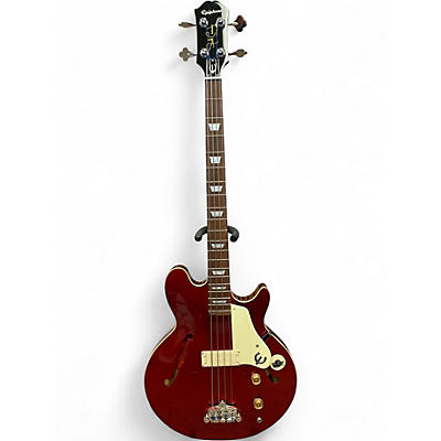 Used Epiphone Jack Casady Signature Sparkling Burgandy Electric Bass Guitar