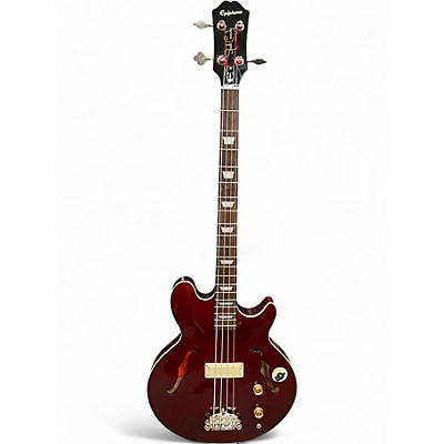 Used Epiphone Jack Casady Signature Sparkling Burgundy Electric Bass Guitar