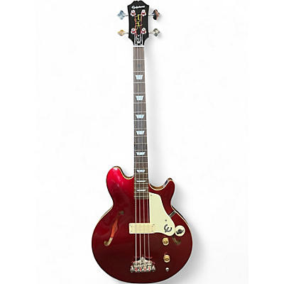 Used Epiphone Jack Casady Signature Sparkling Burgundy Electric Bass Guitar
