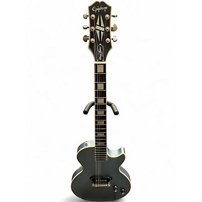 Used Epiphone Jared James Nichols "Blues Power" Les Paul Custom Ice Blue Metallic Solid Body Electric Guitar