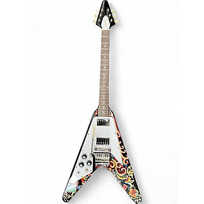 Used Epiphone Jimi Hendrix "Love Drops" Flying V Custom Graphic Electric Guitar