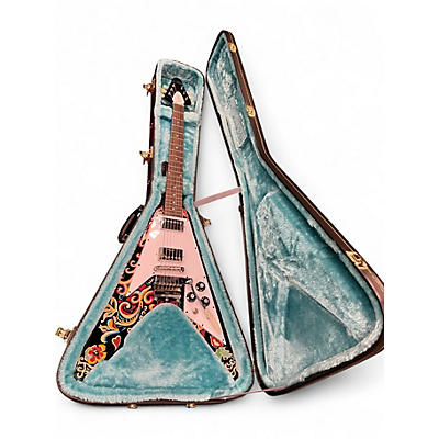 Used Epiphone Jimi Hendrix Love Drops Flying V Ebony w/Graphic  Solid Body Electric Guitar