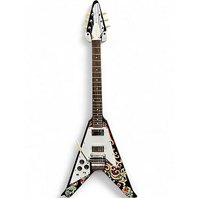 Used Epiphone Jimi Hendrix "Love Drops" Flying V Left-Handed LOVE Solid Body Electric Guitar