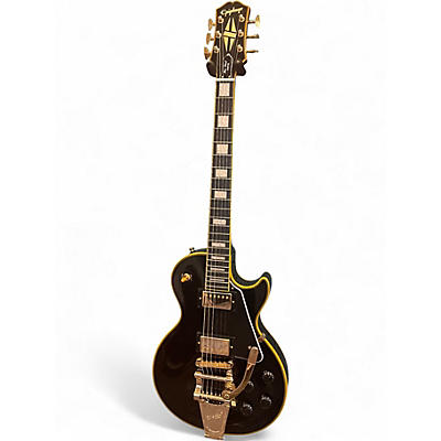 Used Epiphone Joe Bonamassa Les Paul Custom Black and Gold Solid Body Electric Guitar