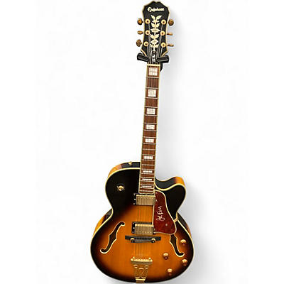 Used Epiphone Joe Pass Emperor II 3 Tone Sunburst Hollow Body Electric Guitar