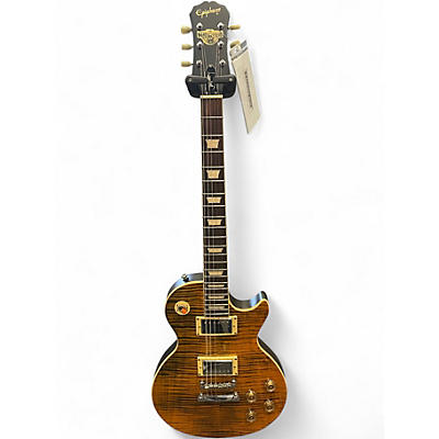 Used Epiphone Joe Perry Boneyard LP Standard Antique Tiger Stripe Solid Body Electric Guitar