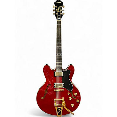 Used Epiphone Jorma Kaukonen Riviera Deluxe Cherry Hollow Body Electric Guitar