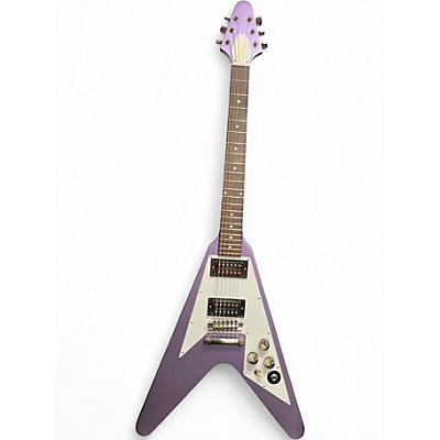Used Epiphone KIRK HAMMET 1979 FLYING V METALLIC PURPLE Solid Body Electric Guitar