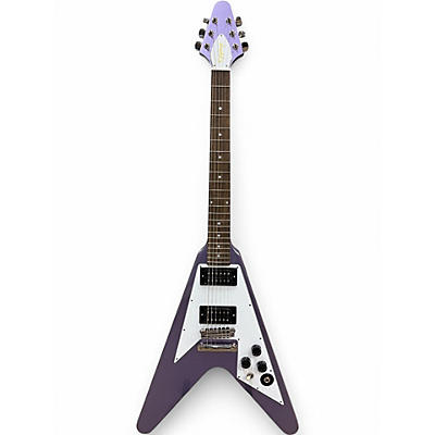 Used Epiphone KIRK HAMMET 79 FLYING V Purple Solid Body Electric Guitar