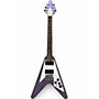 Used Epiphone KIRK HAMMET 79 FLYING V Purple Solid Body Electric Guitar Purple