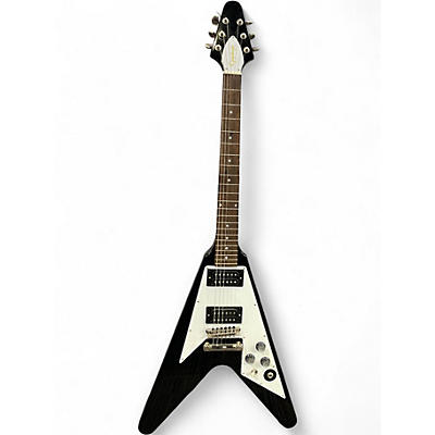 Used Epiphone KIRK HAMMET Black and White Solid Body Electric Guitar