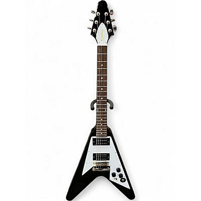 Used Epiphone KIRK HAMMETT FLYING V Ebony Solid Body Electric Guitar