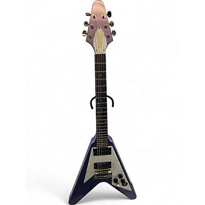 Used Epiphone Kirk Hammett 1979 Flying V Electric Guitar Purple Solid Body Electric Guitar