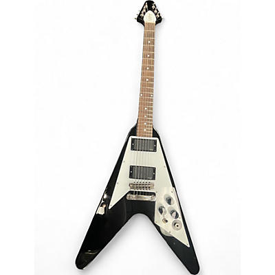 Used Epiphone Kirk Hammett Flying V Black Solid Body Electric Guitar