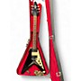 Used Epiphone Korina Flying V Black Electric Bass Guitar Black