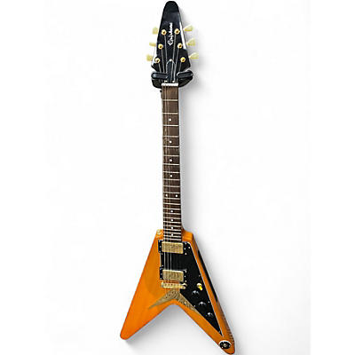 Used Epiphone Korina Flying V Natural Electric Bass Guitar