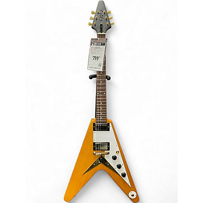 Used Epiphone Korina Flying V Natural Electric Bass Guitar