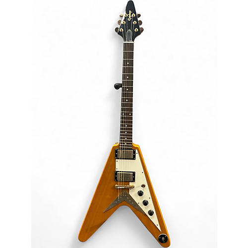 Used Epiphone Korina Flying V Natural Solid Body Electric Guitar Natural