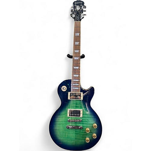 Used Epiphone LES PAUL 1960 TRIBUTE PLUS aquamarine burst Solid Body Electric Guitar aquamarine burst