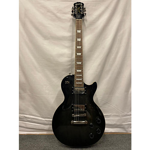 Epiphone Used Epiphone LES PAUL 2010 TRIBUTE Trans Black Solid Body Electric Guitar Trans Black