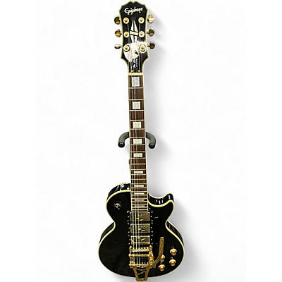 Used Epiphone LES PAUL CUSTOM 3 PICKUP BLACK Solid Body Electric Guitar