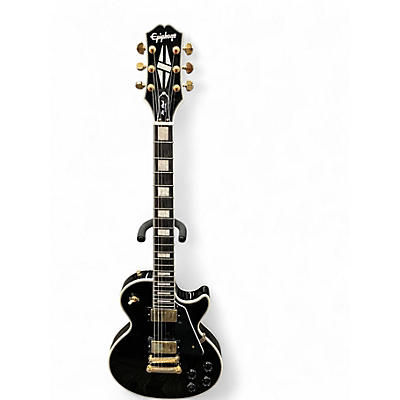 Used Epiphone LES PAUL CUSTOM BLACK Solid Body Electric Guitar