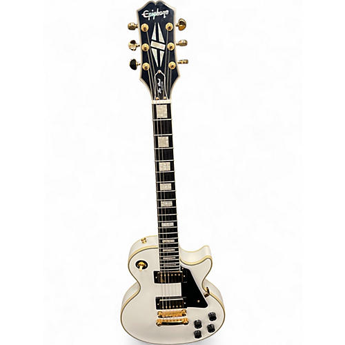 Used Epiphone  LES PAUL CUSTOM INSPIRED BY GIBSON Alpine White Solid Body Electric Guitar Alpine White