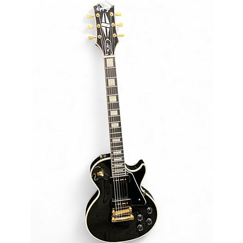 Used Epiphone LES PAUL CUSTOM P-90 Black Solid Body Electric Guitar Black
