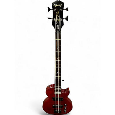 Used Epiphone LES PAUL SPECIAL BASS TRANSPARENT RED Electric Bass Guitar