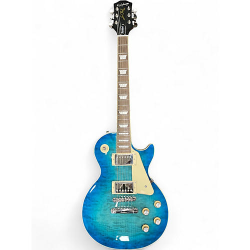 Used Epiphone LES PAUL STANDARD 60S QUILT TOP Ocean Blue Solid Body Electric Guitar Ocean Blue