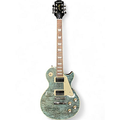 Used Epiphone LES PAUL STANDARD 60'S QUILT TOP TRANSPARENT BLUE Solid Body Electric Guitar