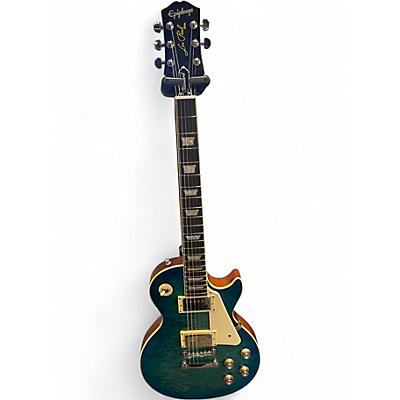 Used Epiphone LES PAUL STANDARD '60S QUILT TOP TRANSPARENT BLUE Solid Body Electric Guitar
