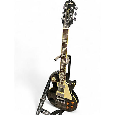 Used Epiphone LES PUAL STANDARD Black Solid Body Electric Guitar